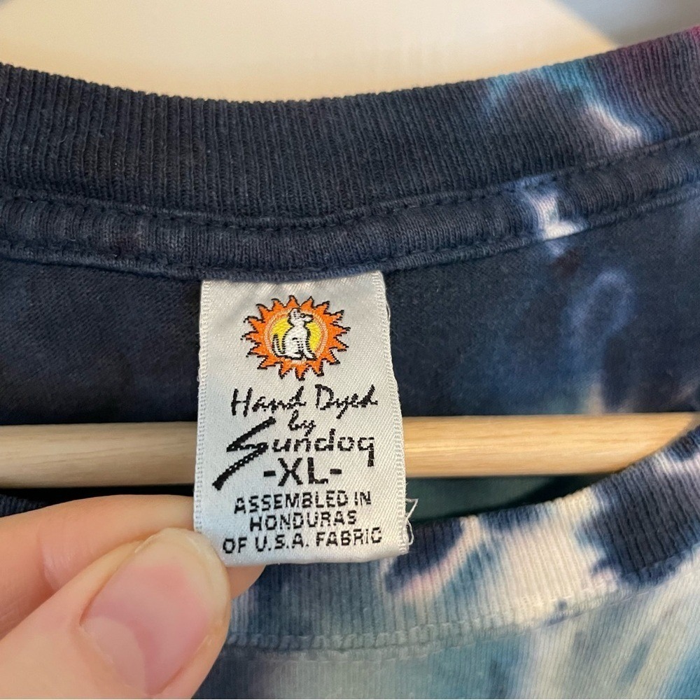 Vintage Grateful Dead Sundog‎ 1995 Fare Thee Well Tour Tie Dye T-Shirt Size XL - Picture 3 of 4